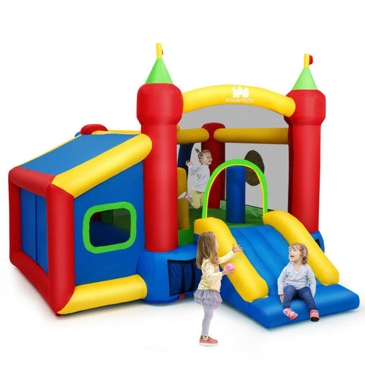 bounce castle house | Kids Slide Jumping Castle | Bounce Castle | Multi-Game Bouncer for Kids front view 