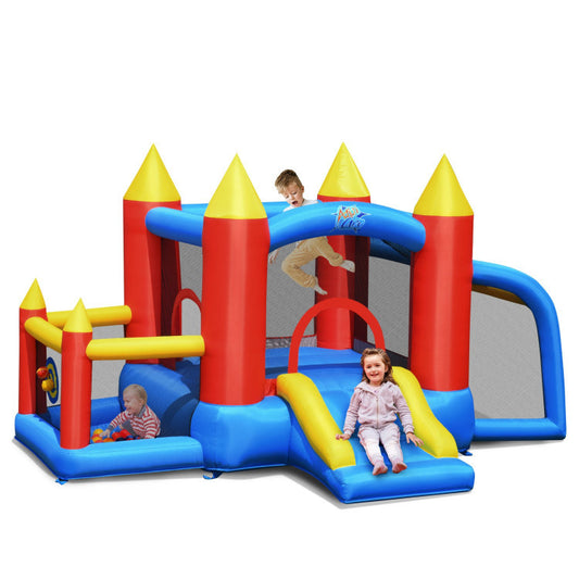 Bounce Castle Soccer Ball Pit fun - inflatable bounce house castle - front view