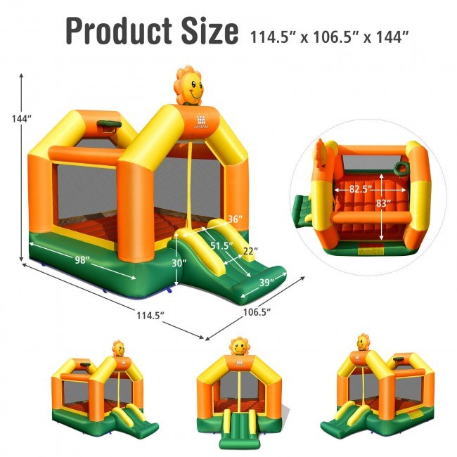 Kids Inflatable Bounce Jumping Castle House -  size view