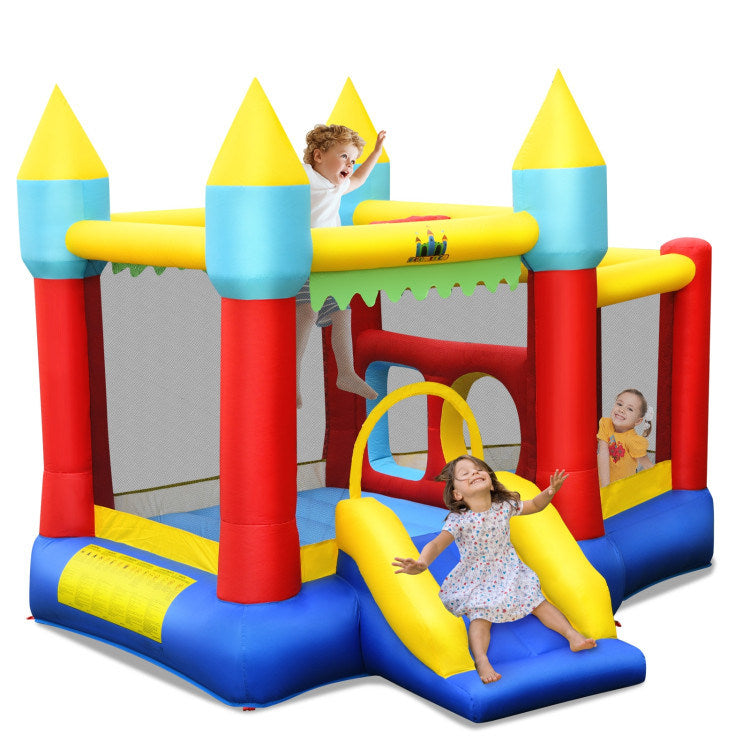 Bounce Castle Slide | Jumping Castle | Inflatable Bounce House Castle | Outdoor Fun for Kids - front view
