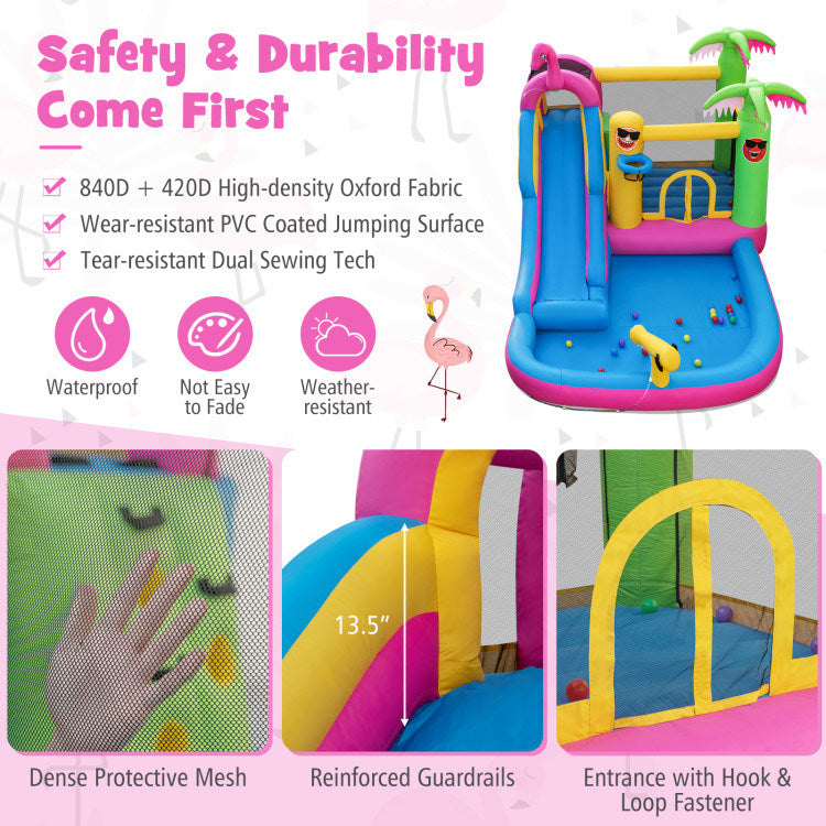 Inflatable Bounce Castle Water Slide| Kids' Fun House - detailed view