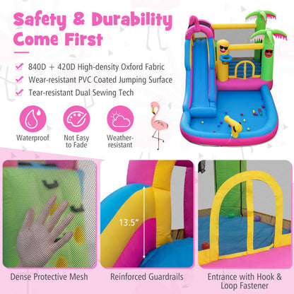 Inflatable Bounce Castle Water Slide| Kids' Fun House - detailed view