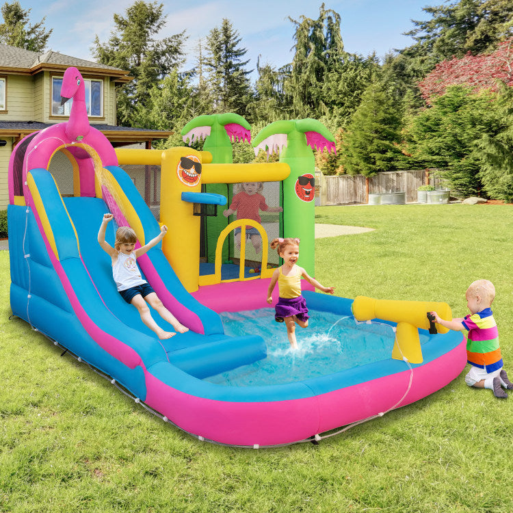 Inflatable Bounce Castle Water Slide | Kids' Fun House - outdoor