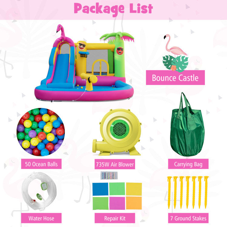 Inflatable Bounce Castle Water Slide | Kids' Fun House - package list