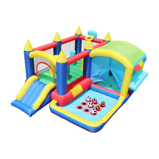 Bounce Castle House with Slide | Ultimate Indoor & Outdoor Kids' Paradise - front 