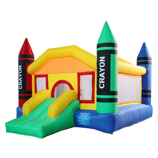 Bounce House Castle with Slide | Ultimate Indoor & Outdoor Kids' Paradise - front view