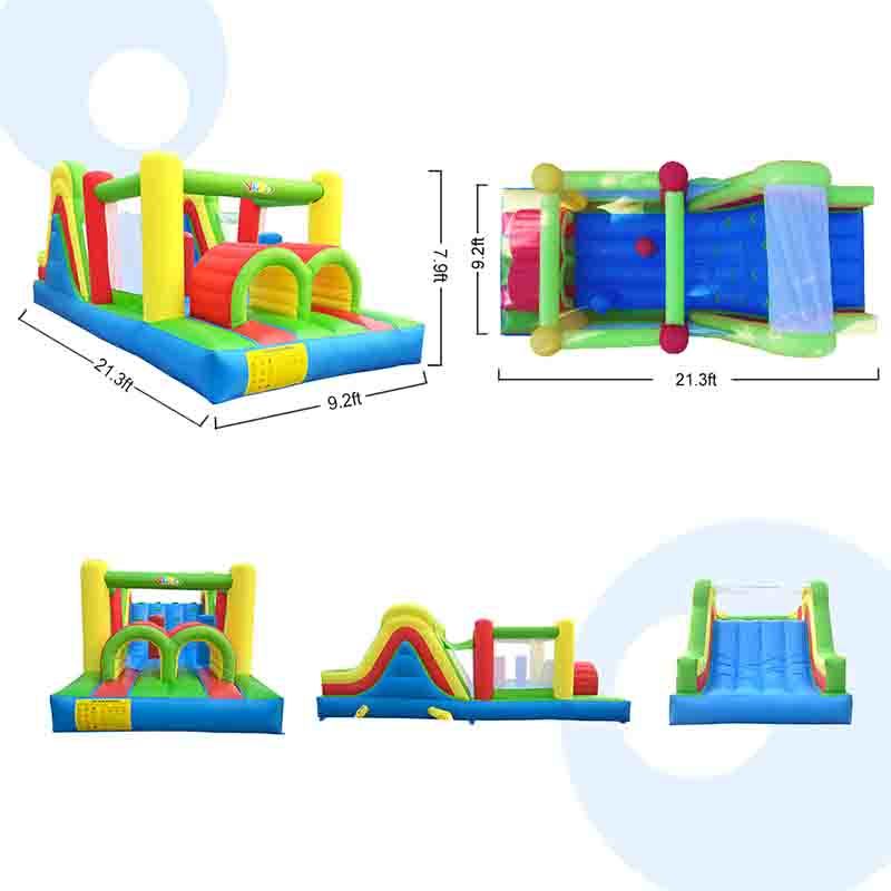 Bounce House |Rainbow Inflatable bounce Castle - size view