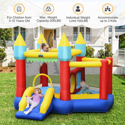 Bounce Castle Slide | Jumping Castle | Inflatable Bounce House Castle | Outdoor Fun for Kids - outdoor with details